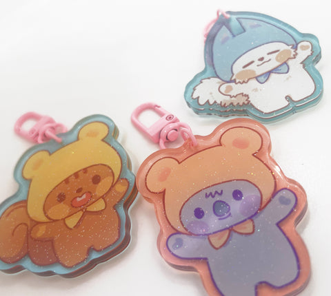 Tiny Friends: Glitter Keychains
