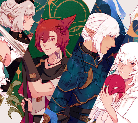 FFXIV Prints: Weapons & Laurel Leaves