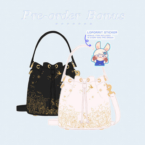 Heartbloom Bucket Bag: Emissary White