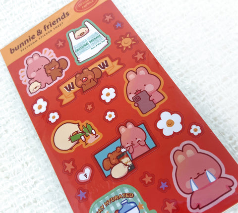 Sticker Sheet: Bunnie & Friends