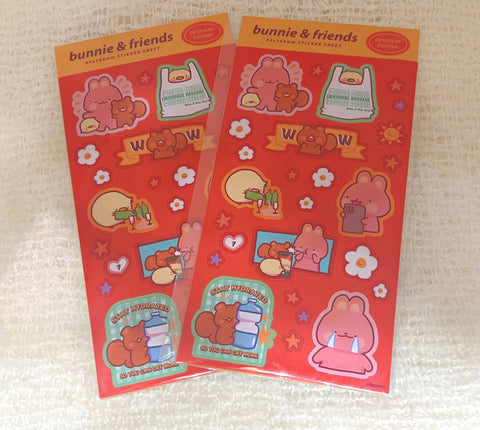Sticker Sheet: Bunnie & Friends