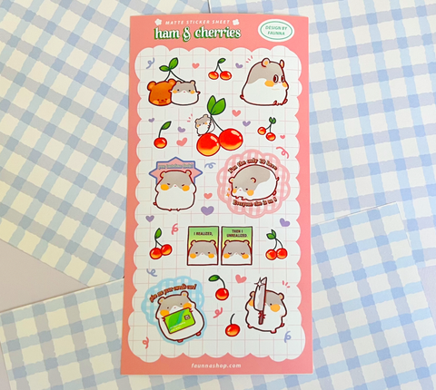 Sticker Sheet: Ham & Cherries
