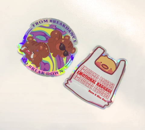 Holographic Meme Stickers
