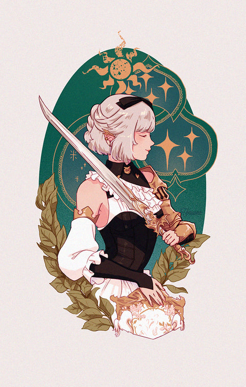 FFXIV Prints: Weapons & Laurel Leaves