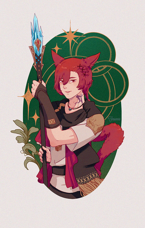 FFXIV Prints: Weapons & Laurel Leaves