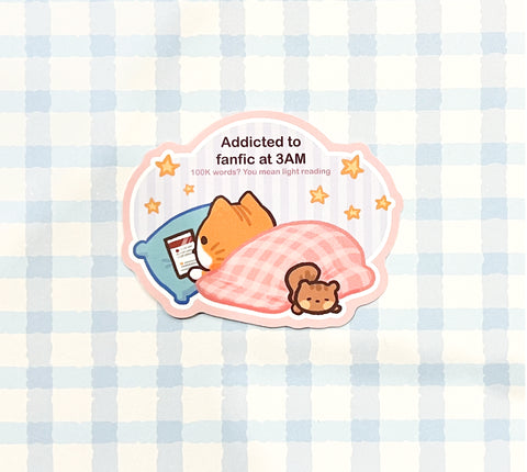 Reading Fanfic Sticker