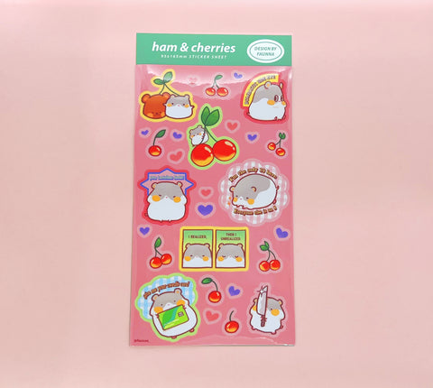 Sticker Sheet: Ham & Cherries