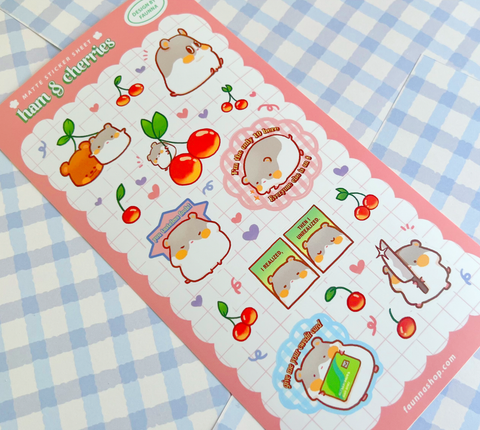 Sticker Sheet: Ham & Cherries