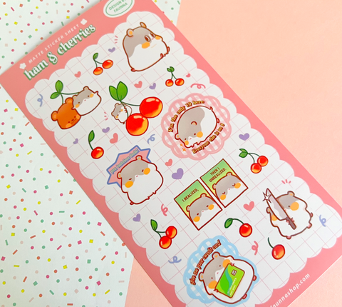 Sticker Sheet: Ham & Cherries