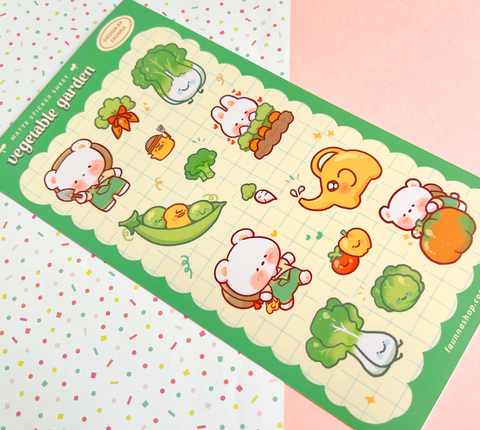 Sticker Sheet: Vegetable Garden