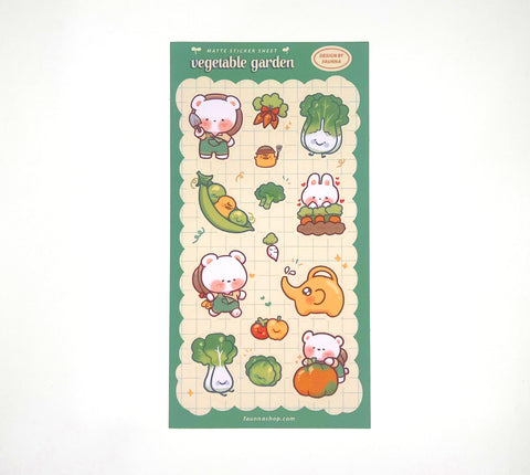 Sticker Sheet: Vegetable Garden